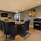 Boardroom for 10 guests with TV screen flip chart and drink facilities